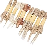 REITINGE Paquete de 9 cintas de yute natural para atar regalos, proyectos de manualidades y celebración de temporada, juego de envoltura de regalo