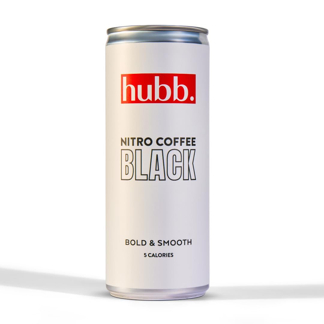 Nitro Cold Brew Coffee – Black Iced Coffee Drink (12 x 250ml Cans) | Specialty-Grade, Single-Origin Arabica | Bold, Smooth Flavour | 100% Natural, Sugar-Free, Ready to Drink