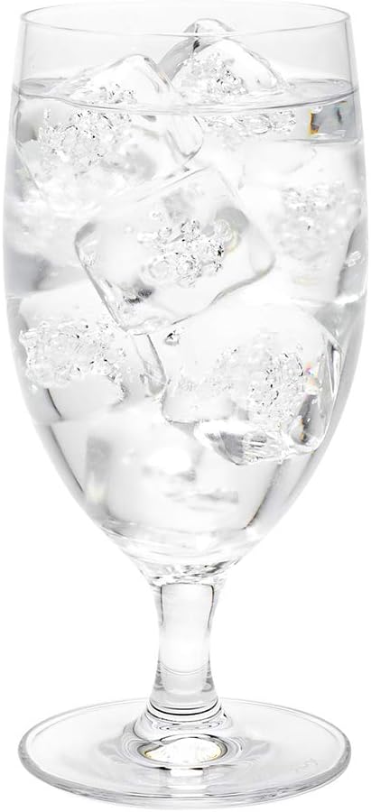 Restaurantware Voglia Nude 14 Ounce Water Goblets 6 Laser-Cut Rim Goblet Glasses - Wide Bowl Made From Lead-Free Crystal Clear Glass Goblet Set Dishwashable 6 Count Water Goblet