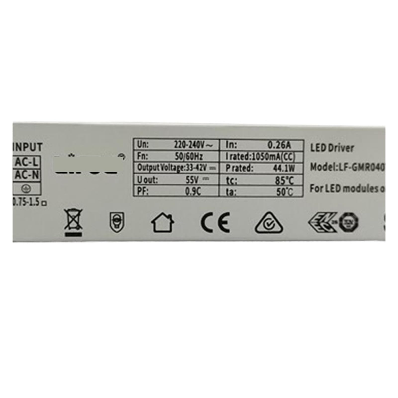 PWANUIGTE Driving LED Strip Light Constant Current Power Supply LF-GMR0631500U tri-Proof Controller(42W/DC33-40V/1050MA)
