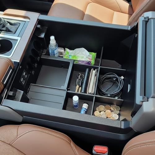 Image of Vehicle OCD - Center Console Organizer for Toyota Tundra (2022-2026) / Toyota Sequoia (2023-2026) - Made in USA - NOT Compatible with Center Console Safe - SLX178