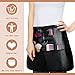 Hair Stylist Waist Bag, Waist Length Waterproof Hair Stylist Apron with 5 Pockets PU Leather Hipster Salon Belt Shears Pouch for Hair Cutting Clippers, Combs, Salon Tools, Makeup Tools