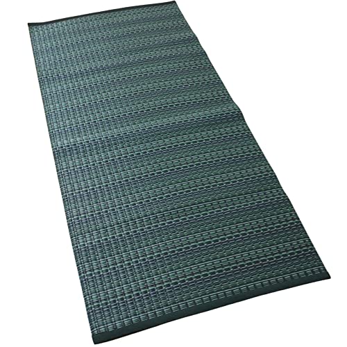 さるるの部屋 洗える国産い草風PPカーペット ラムー グリーン色 江戸間1畳 87x174cm