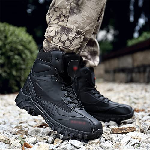 Militärische Taktische Herrenstiefel Rafale Special Force High Cut Army Desert Combat Sandy Farbe Leder Arbeitsschuhe Black 43