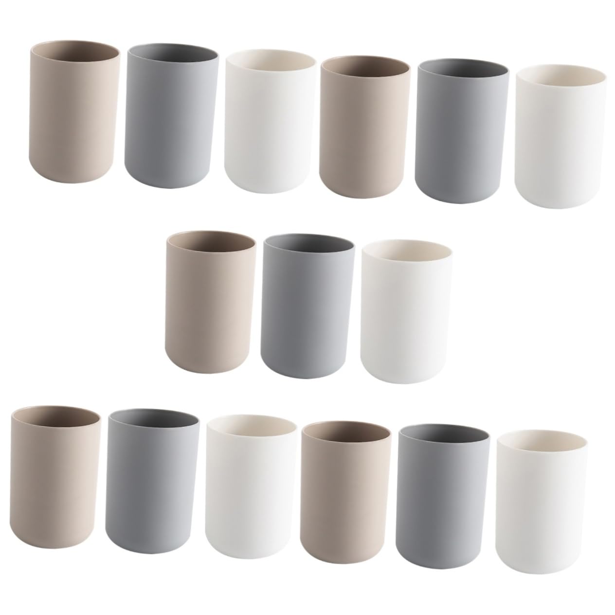 Garneck 15 Pezzi Tazza Tazze per Lavaggio Bocca Porta Spazzolino Riutilizzabile Tazze Multiuso per Spazzole Bicchieri per Bere Bicchiere da Viaggio Tazze per Risciacquo dei Denti Porta