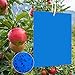 BESTZY Pièges à Insectes Volants 30PCS Piège Engluées Colle Double Face Autocollants Bleu Papier Étanche Anti-Insecte pour Jardin Plante Fleur Fruits Protection （ Attaches élastiques fournies ）