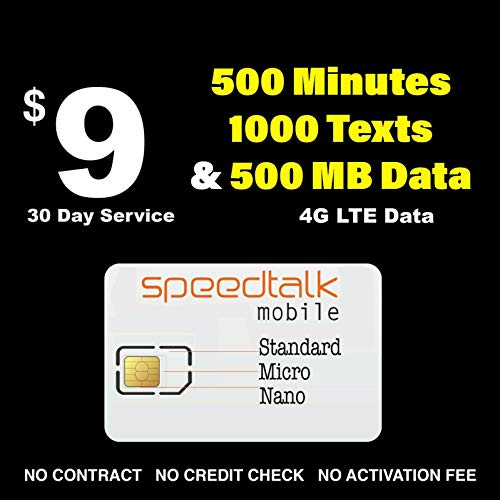 GSM SIM 1000 Text + 500 Minutes & 500 MB Data 30 Day