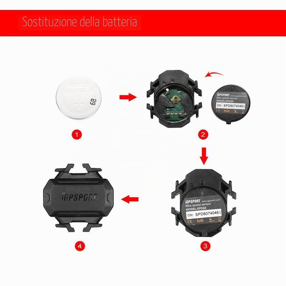iGPSPORT SPD70 Czujnik prędkości ANT+ Bluetooth Bezprzewodowy