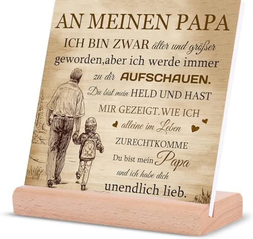 Papa Geschenk von Tochter Sohn,Acryl-Plakette Papa Geburtstag Geschenk,...