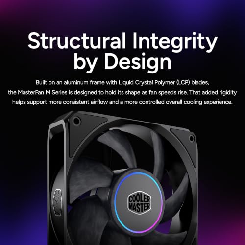 Image of Cooler Master MasterFan M120 Case Fan, High Static Pressure, LCP Blades