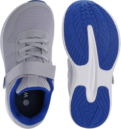 Image of WHITIN Kids Wide Toe Box Running Tennis Shoes + Zero Drop Sole Sport Sneakers for Boys /Girls