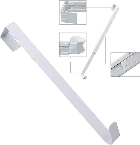 Miniatura 4 de ASHATA Gancho decorativo para puerta delantera, herramienta para puerta delantera, gancho decorativo para decoraciones navideñas (blanco)