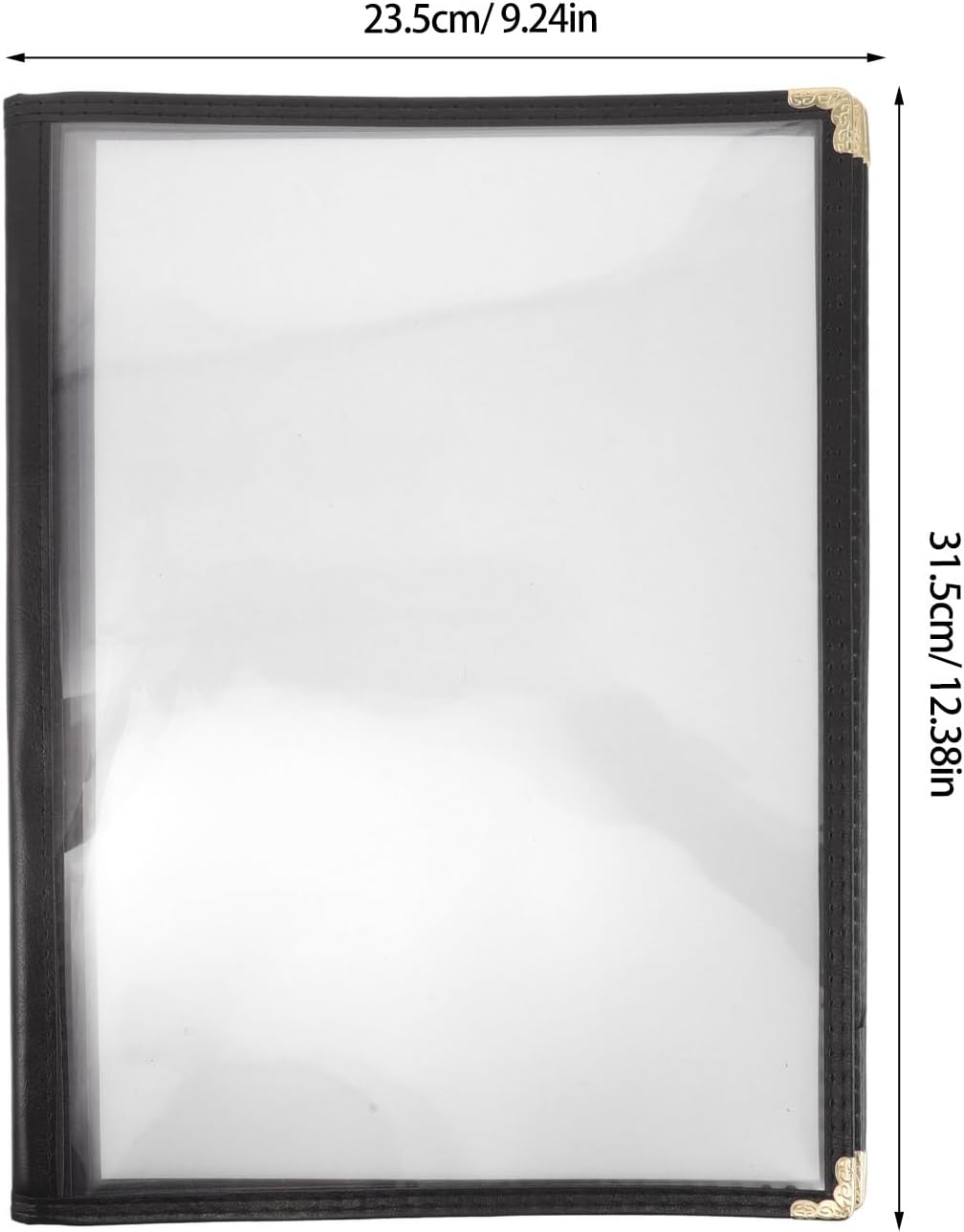 LOGOFUN Transparent Loose Leaf Menu Holder Binder with 5 Pages for Restaurant Cafe Food Service Dinner Food Supplies
