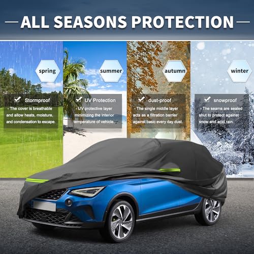 Funda de coche impermeable Seat Arona 2017-2021 con cremallera y material 210D 2