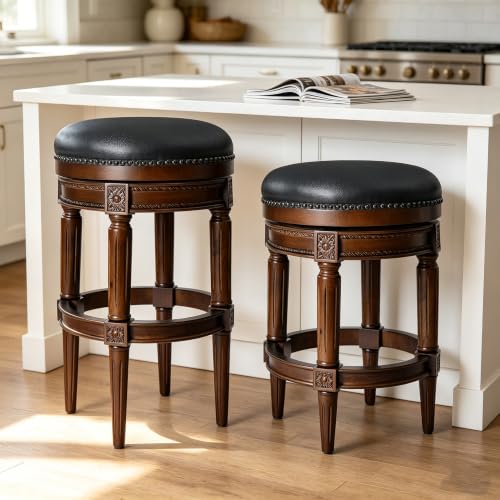 Image of DUHOME Swivel Bar Stools, Stools with Removable Replaceable Legs
