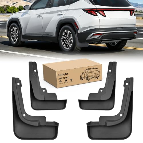 Image of Nilight Mud Flaps Splash Guards for Hyundai Tucson 2022-2026 | No Drilling Precision Fit, Heavy Duty All Weather Protection, Front & Rear Set