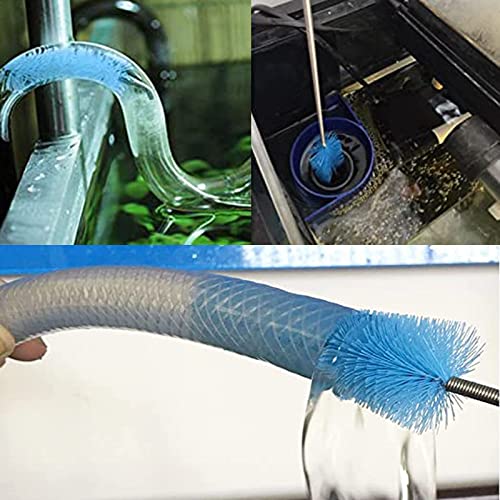 Mikqky 2 Pezzi Doppia Spazzola Per Tubo, Spazzola Per La Pulizia Dell'Acquario, Flessibile Doppia Estremità Pennello, Lunga Acciaio Tubi Spazzola, Per Acquario o Cucina Di Casa(150m) - Image 8