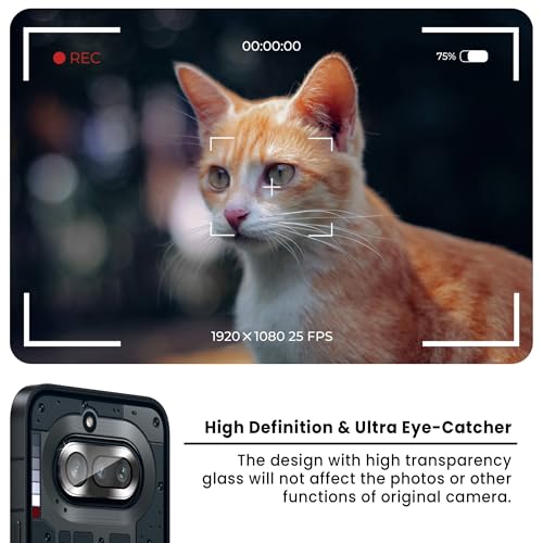 Image of FIRST MART Black Camera Ring Guard Protector for Nothing Phone 4A | Tempered Glass with Metal Alloy Rings, HD Clear, Scratch Resistant, Case-Friendly | Pack of 1
