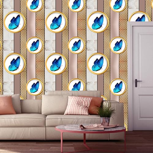 Image of Cabana Homes PVC Self-Adhesive Butterfly Wallpaper, 200 x 40 cm, Made in India