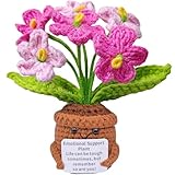 mobumeia Pocket Hug Positive Blumen, Positive Kreative Strickwolle Vergissmeinnicht-Blumen, Mutmacher Geschenk, Beste Freundin Lustige Geschenk für Familie Freund Patient