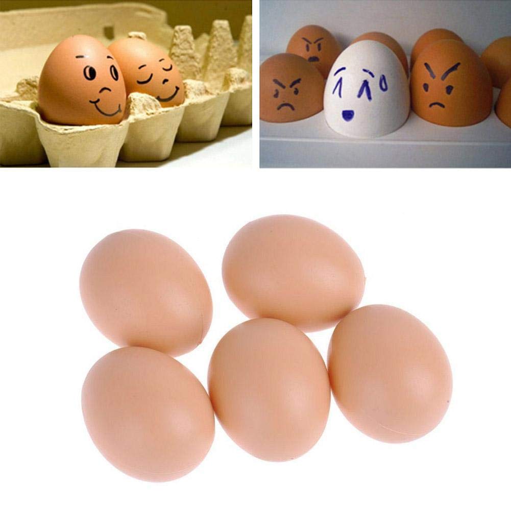 Uova di gallina marroni realistiche, novità uova rimbalzanti magiche, modello di uova fattoria pollo nidificazione gallina uova da cova animali domestici puntelli per animali domestici, pittura Eg-g