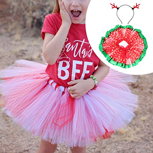 ABOOFAN Saia de Tutu de Fantasia de Veado de Natal Com Tiara de Chifre de Veado Tiara de AniversÃ¡ri