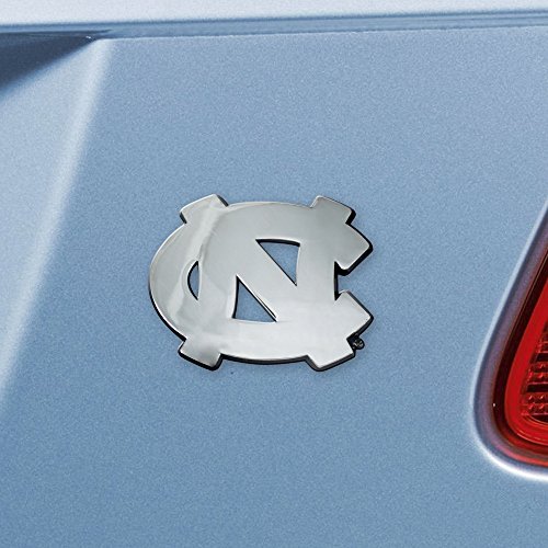 FANMATS 14902 NCAA UNC University of North Carolina – Chapel Hill Tar Heels Chrom Team Emblem, Silber, 6,6 x 8,1 cm