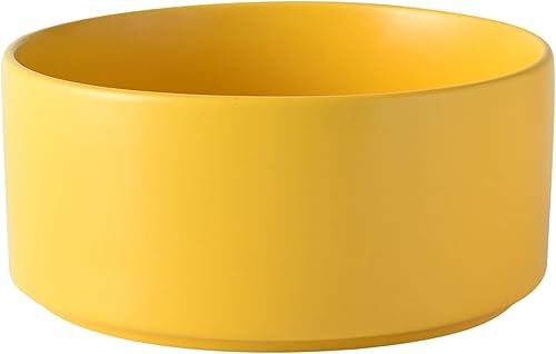 Cuenco de cerámica para perros de 6 pulgadas, cuenco clásico de comida y agua para perros de raza pequeña y media, platos antideslizantes