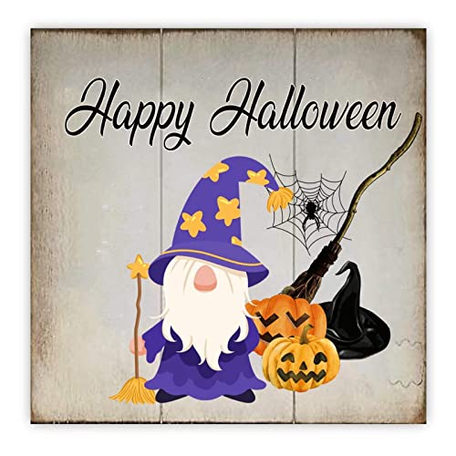 Gnome de citrouille d'Halloween en bois pour salon et chambre chaleureuse