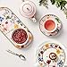 Maxwell & Williams HV0042 Teas & C's Oblong Serving Platter with Contessa Design, Porcelain, Rose Pink, 33.5 x 15.5 cm