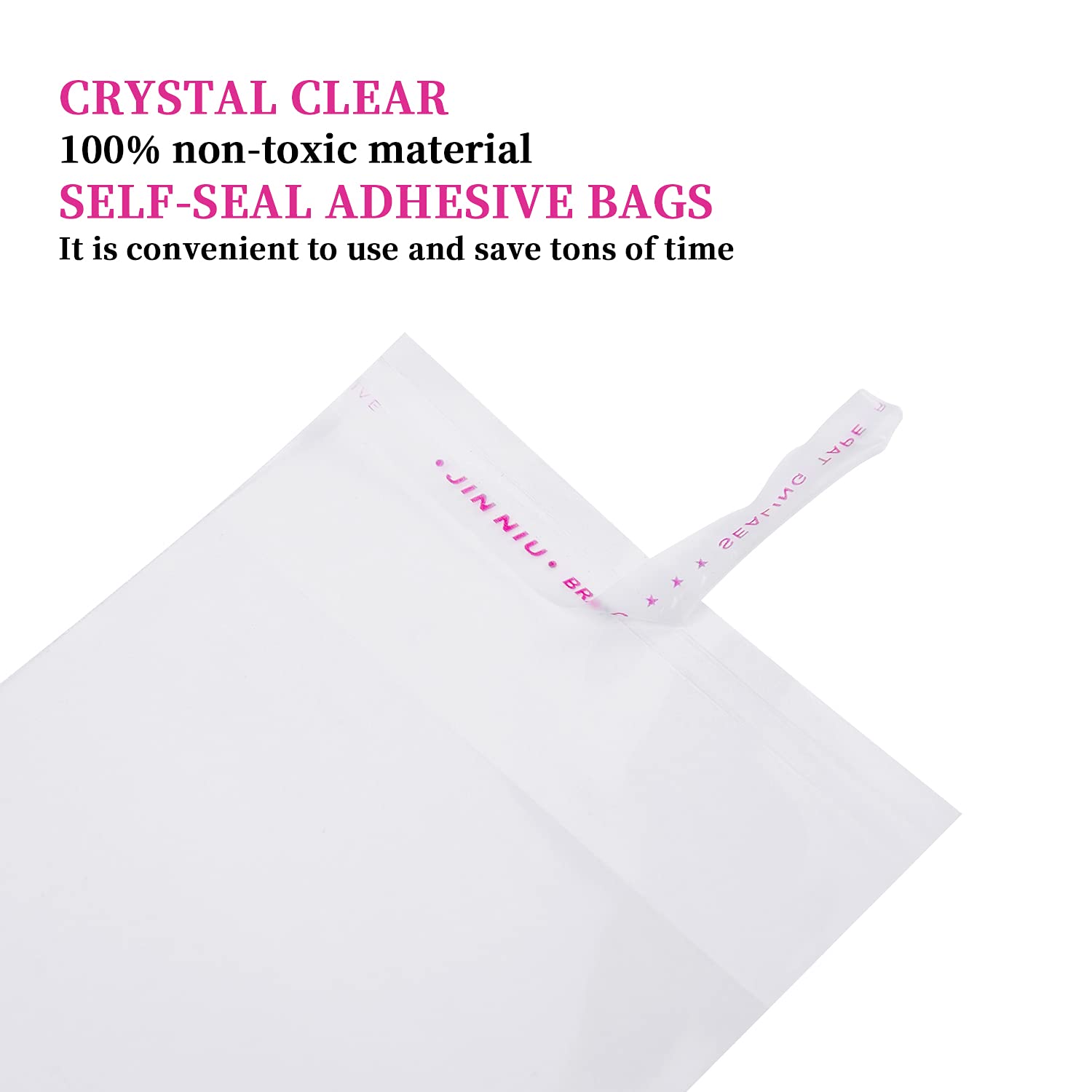 INTLMATE 1000 Pcs Clear Resealable Cellophane Bag Self Sealed Small Cellophane Bags for Cookie Gifts, Sweet - Image 3