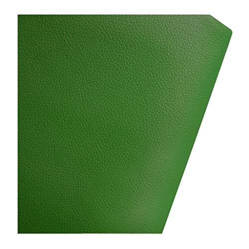 Tissu d'ameublement en cuir synthétique souple vert émeraude 1,4X2m au mètre