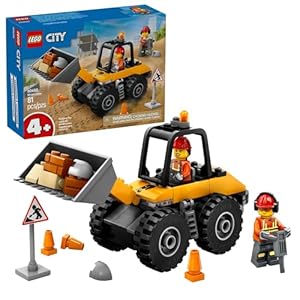 LEGO City Yellow Construction Wheel Loader Building Sensory Toy – Construction Vehicle Toy for Toddlers, Boys and Girls, Ages 4+ – Educational, Learning Gift Idea for Preschoolers – 60450