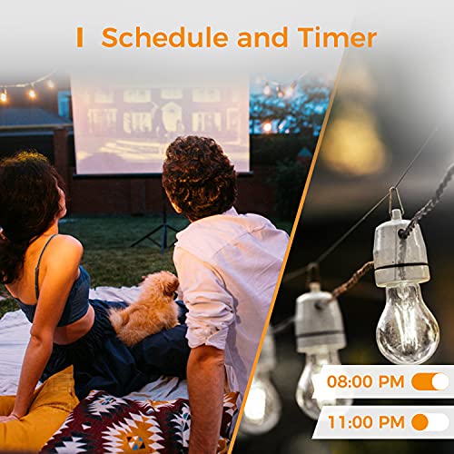 Alexa WLAN outdoor stopcontact, Refoss Smart buitenstopcontact, IP44 waterdicht en 2 uitgangen, met eHomelife app… - Image 6