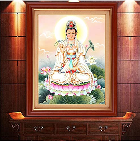 5D Diamant Malerei Buddha Porträt – DIY Strass Bild Zum Kleben, 50x70 Cm, Inkl. Werkzeug, Religiöse Deko Oder Geschenk