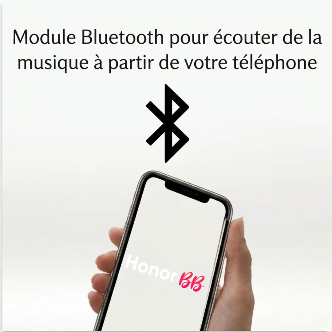 HonorBB BB701 Transat Électrique Bébé, Balancelle avec 5 Vitesses de Vibration, Télécommande, Minuterie et Musique pour Nouveau-nés 0-6 Mois