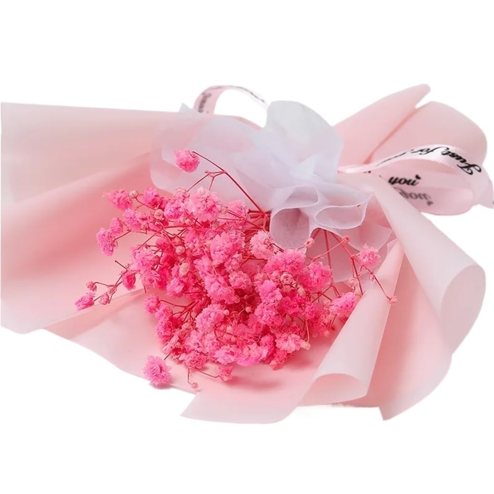 Boîte de 4 Bouquets de Fleurs séchées, Mini Bouquet de Fleurs séchées, Bouquet Miniature rempli d'étoiles Rose Bleu Orange