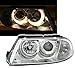 Produktbild AD Tuning Angel Eyes Scheinwerfer Set, Klarglas Chrom, mit Standlichtringen