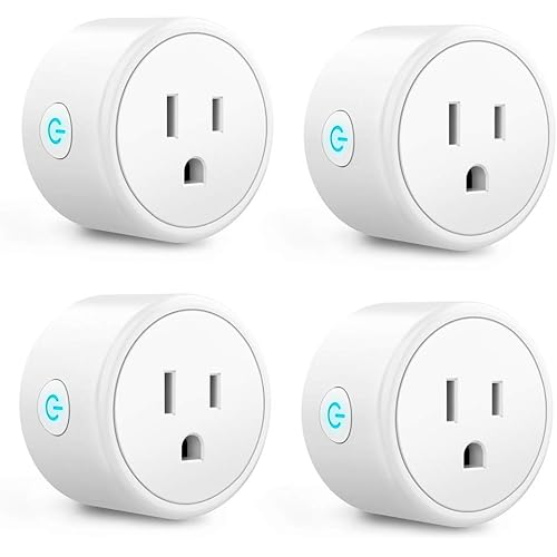 Aoycocr Alexa Smart Plugs - Mini Bluetooth WIFI Smart Socket Switch Works With Alexa Echo Google Home, Remote Control Smart Outlet with Timer Function, No Hub Required, ETL/FCC Listed 4 Pack