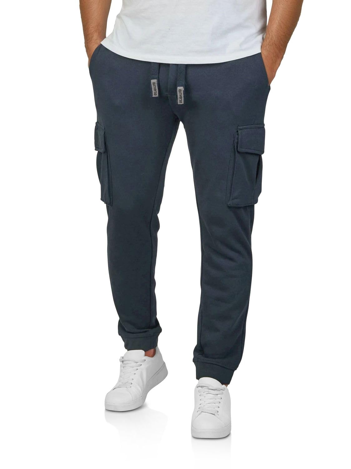 riverso RIVLoris - Pantalones de chándal para hombre, largos, corte regular, pantalones de deporte, pantalones de entrenamiento, pantalones de ocio, bolsillos, rojo, azul, negro, verde, S, M, L, XL,