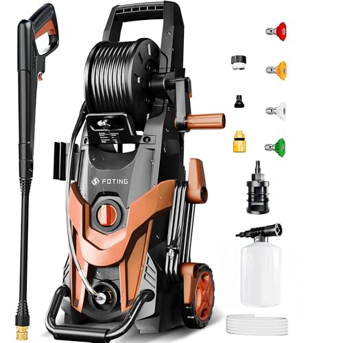 2025Upgraded Pressure Washer 4500PSI with 4 Quick Connect Nozzles,Inlet Hose & Filter, Foam Cannon...