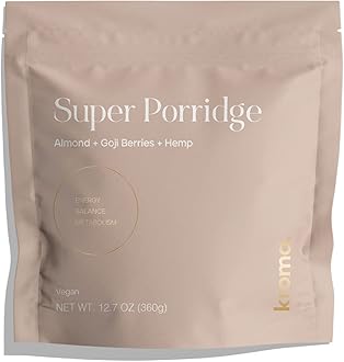 Kroma Super Porridge, Gluten Free, Chocho Plant Protein, Vegan Superfood Breakfast Cereal with Hemp Seeds, Cinnamon, Oats, Coconut, Healthy Fiber, and Other Organic Ingredients, 9 Servings