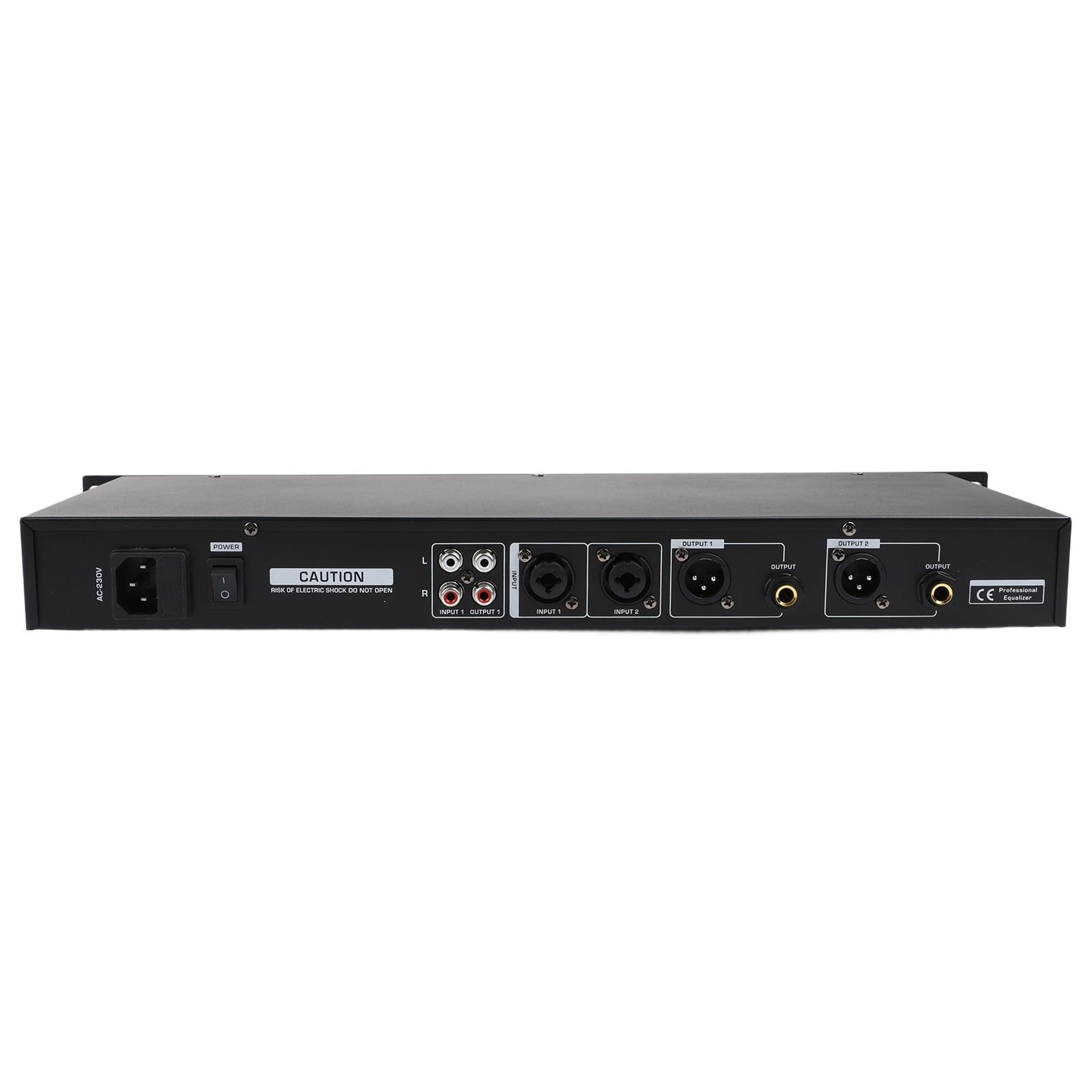 Equalizzatore grafico a 31 bande a doppio canale con analizzatore di spettro LED, 10 modalità preimpostate, funzione bypass, unità rack in metallo 1U Home Audio