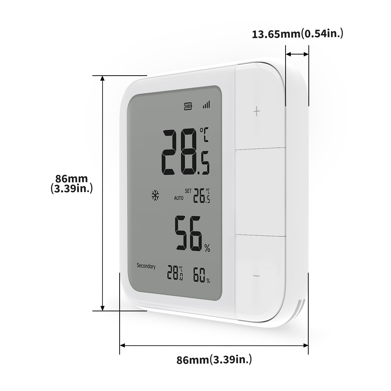 Aqara Termostato de Habitación Inteligente W100 Thread/Zigbee, Monitoreo de Temperatura y Humedad, Control Inalámbrico, Remoto de HVAC, 3 Botones Personalizables, Compatible Apple Home, Alexa, Google