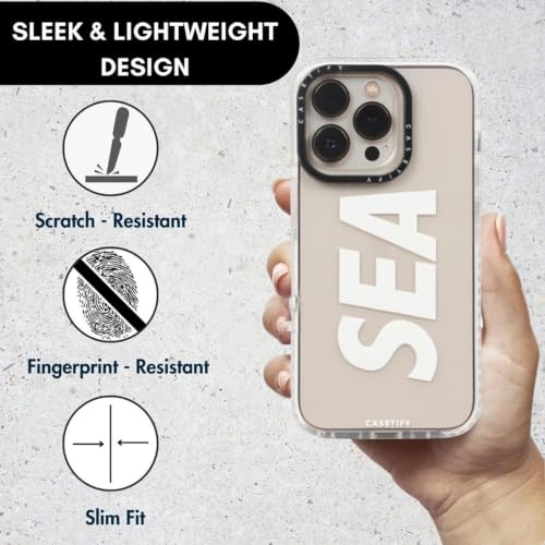 Image of Erams Online for iPhone 14 Pro Max SEA Case Transparent, Grip Case Silicon Slim Fit Shock-Absorbing TPU Bumper & Anti-Yellowing Clear Protective Back Cover for iPhone 14 Pro Max (White, 01)