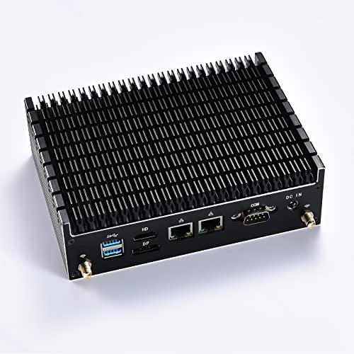 Image of Mini PC Fanless Core i7 10510U 16GB RAM 1TB NVME SSD 4Cores 8Threads 4.9GHz Max,100% Silent Industrial Business Desktop Computer with SD Card Reader /Type-c /Win 11 Pro /Wi-Fi /BT 4.2 /2x LAN