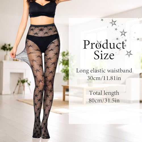 Larrel Fishnet Tights, Star Tights, Sexy High Waist Fishnet-Tight, Fish net Stockings for Women, Stretchy and Durable Tight, Trendy and Comfortable Fish Net Stockings3
