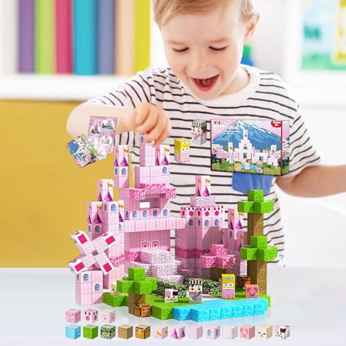 Jeu de blocs magnétiques château 3D pour stimuler l'attention