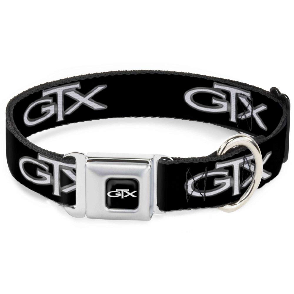 Collier de chien Plymouth GTX Buckle Down large noir et argent pour grand chien