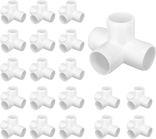 Miniatura 38 de Paquete de 12 accesorios de tubería de PVC de 3/4 pulgadas de 90 grados, conectores de tubería de PVC de grado recto de 2 vías para muebles, 2 vías